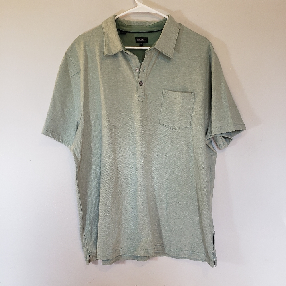 Buffalo David Bitton XL Green Short Sleeve Polo